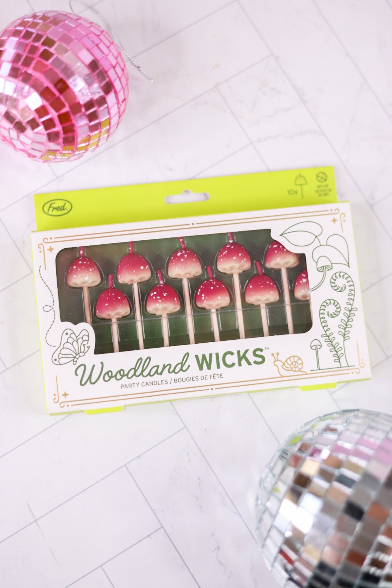 Woodland Mushroom Birthday Candles