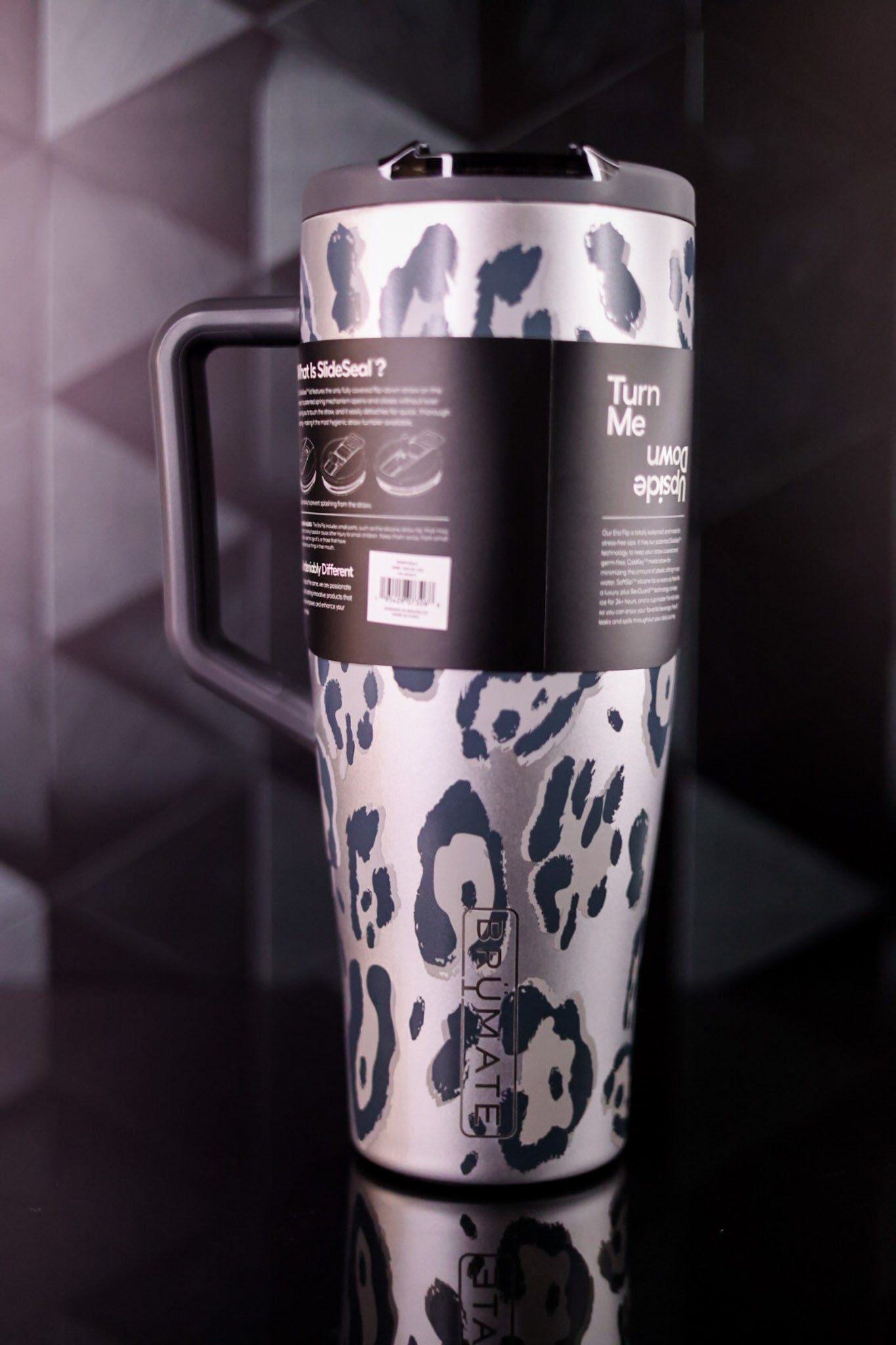 Brumate Metallic Leopard 40oz Era Flip Tumbler