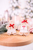 Reversible Chunky Wooden Shaped Gingerbread Boy Table Top Decoration