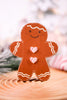 Reversible Chunky Wooden Gingerbread Boy Tabletop Decoration