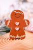 Reversible Chunky Wooden Gingerbread Boy Tabletop Decoration