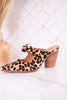 Knot Gonna Happen Leopard Velvet Mule Heels