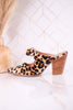 Knot Gonna Happen Leopard Velvet Mule Heels