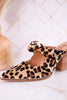 Knot Gonna Happen Leopard Velvet Mule Heels