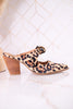 Knot Gonna Happen Leopard Velvet Mule Heels