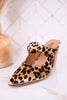 Knot Gonna Happen Leopard Velvet Mule Heels