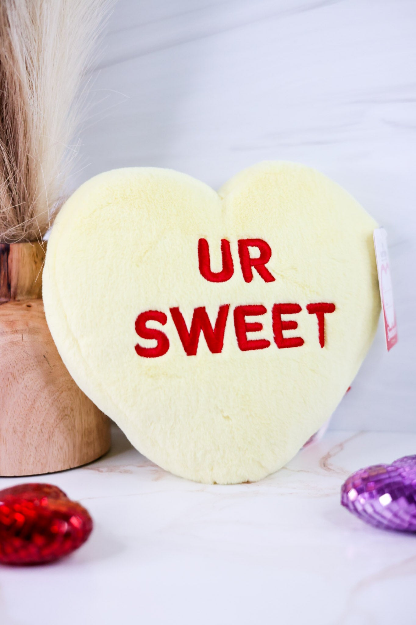 Yellow "Ur Sweet" Licensed Conversation Heart Warmie