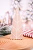 Reversible Chunky Wooden Winter Tree Table Top 9" Decoration