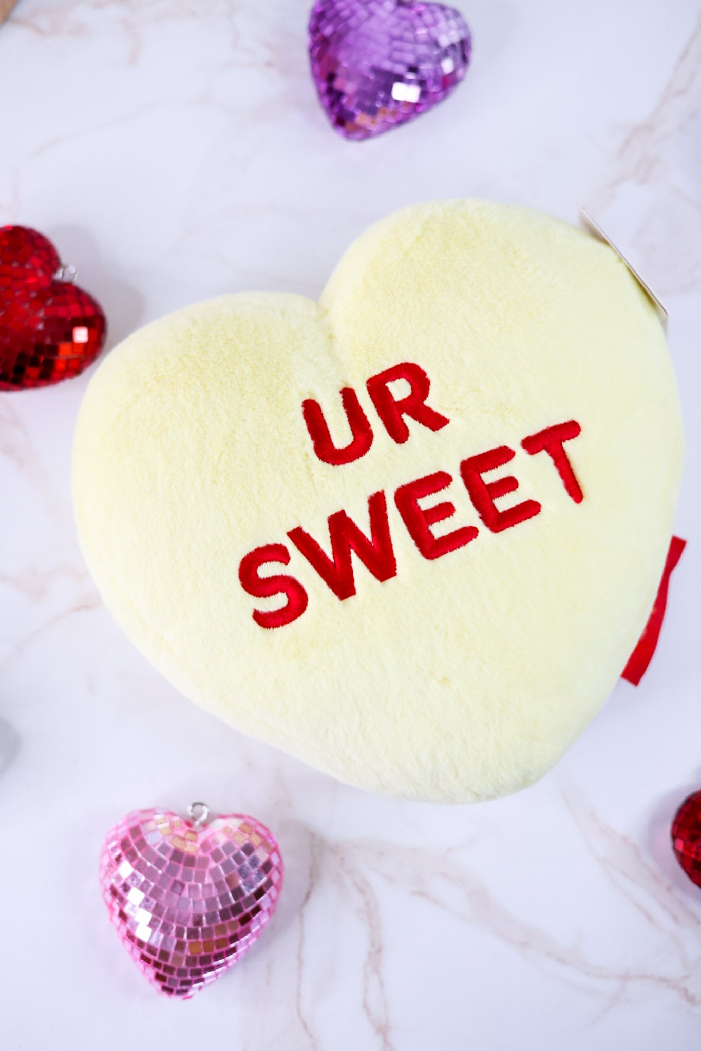 Yellow "Ur Sweet" Licensed Conversation Heart Warmie