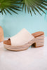 Totally Buggin' Ivory Platform Sandals