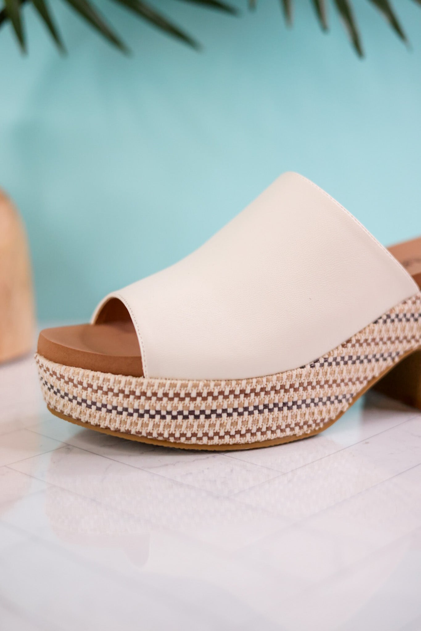 Totally Buggin' Ivory Platform Sandals
