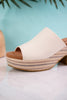 Totally Buggin' Ivory Platform Sandals