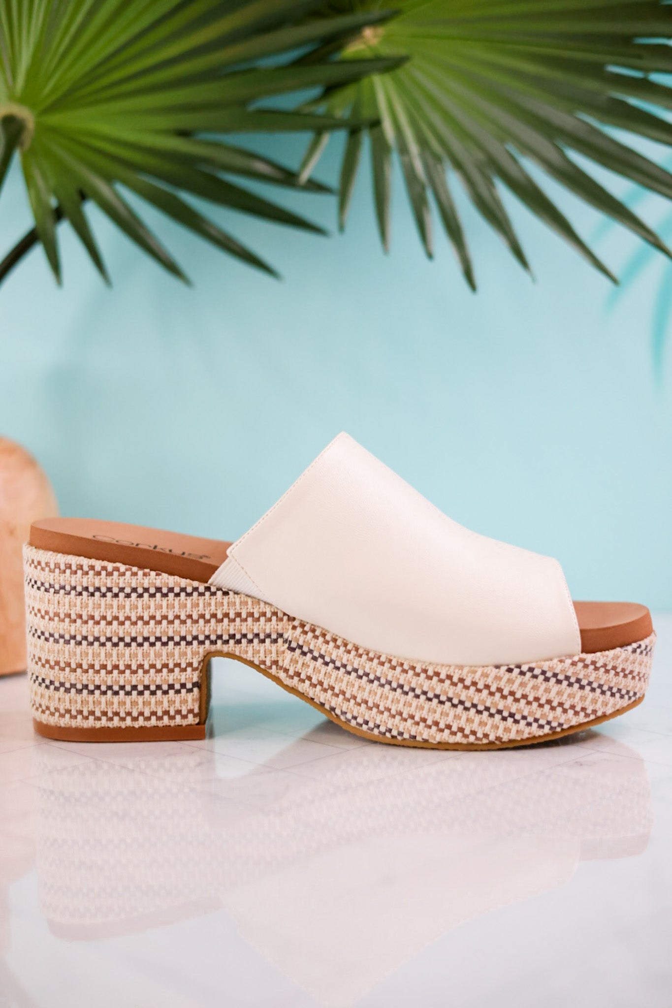 Totally Buggin' Ivory Platform Sandals
