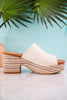 Totally Buggin' Ivory Platform Sandals