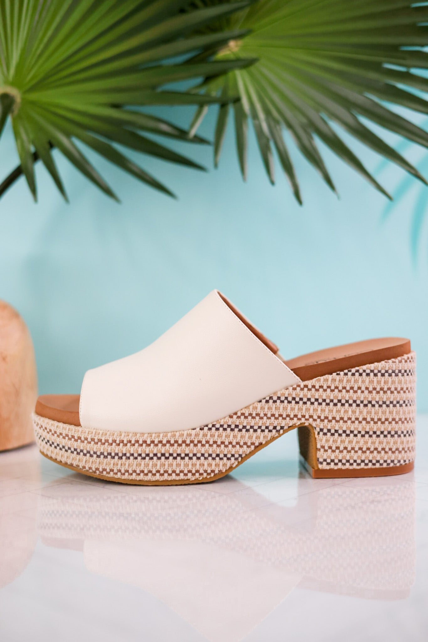Totally Buggin' Ivory Platform Sandals