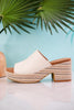 Totally Buggin' Ivory Platform Sandals