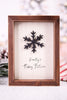 Frosty's Baby Picture Wooden Framed Snowflake Sign