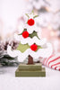 Wooden 7" Christmas Tree Cutout Table Top Decoration On Stand