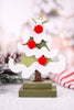 Wooden 7" Christmas Tree Cutout Table Top Decoration On Stand