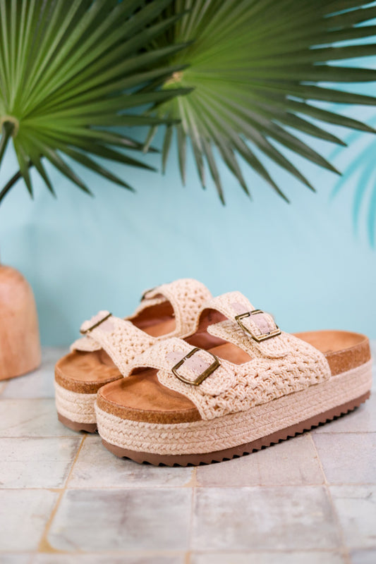 No Filter Natural Crochet Sandals