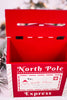 North Pole Express Wooden Letter's To Santa Mailbox