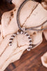 2 Layered Cowgirl Pearl Necklace with Horseshoe Pendant