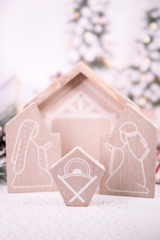 Wooden Nativity Puzzle Sitter