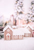 7" Snowy House Chunky Wooden Sitter