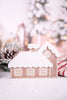 7" Snowy House Chunky Wooden Sitter