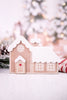 7" Snowy House Chunky Wooden Sitter
