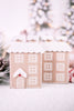 7" Chunky Wooden Snowy Townhome Sitter
