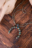 Copper Patina Cowgirl Pearl Horseshoe Necklace