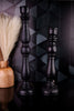 18.5" Black Wooden Taper Candle Holder