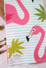 Flamingo and Waves Dual Purpose Kitchen Towel