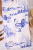 Blue Rooster Print Dual Purpose Kitchen Towel