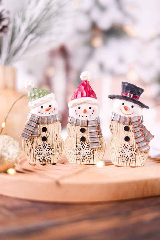 Resin Woodland Lodge Snowman