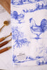 Blue Rooster Print Dual Purpose Kitchen Towel
