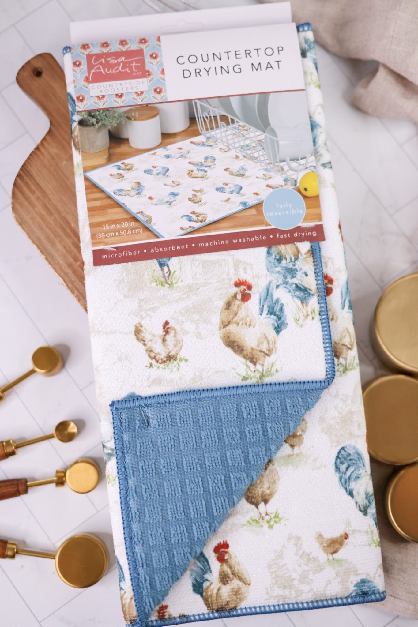 Countryside Rooster Countertop Drying Mat