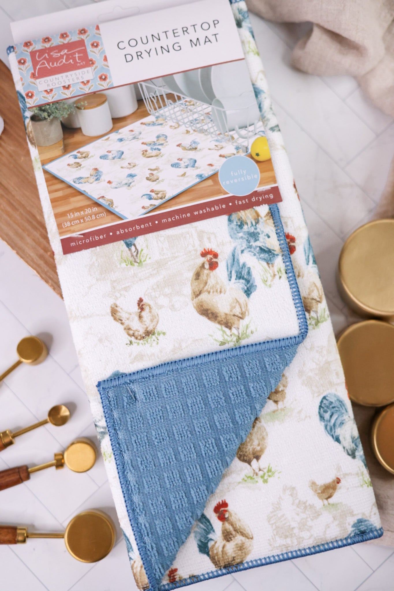 Countryside Rooster Countertop Drying Mat