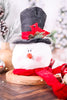Top Hat And Cardinal Tree Topper Snowman Head
