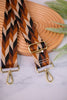 Brown Geometric Guitar Bag Strap
