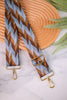 Blue & Brown Geometric Guitar Bag Strap