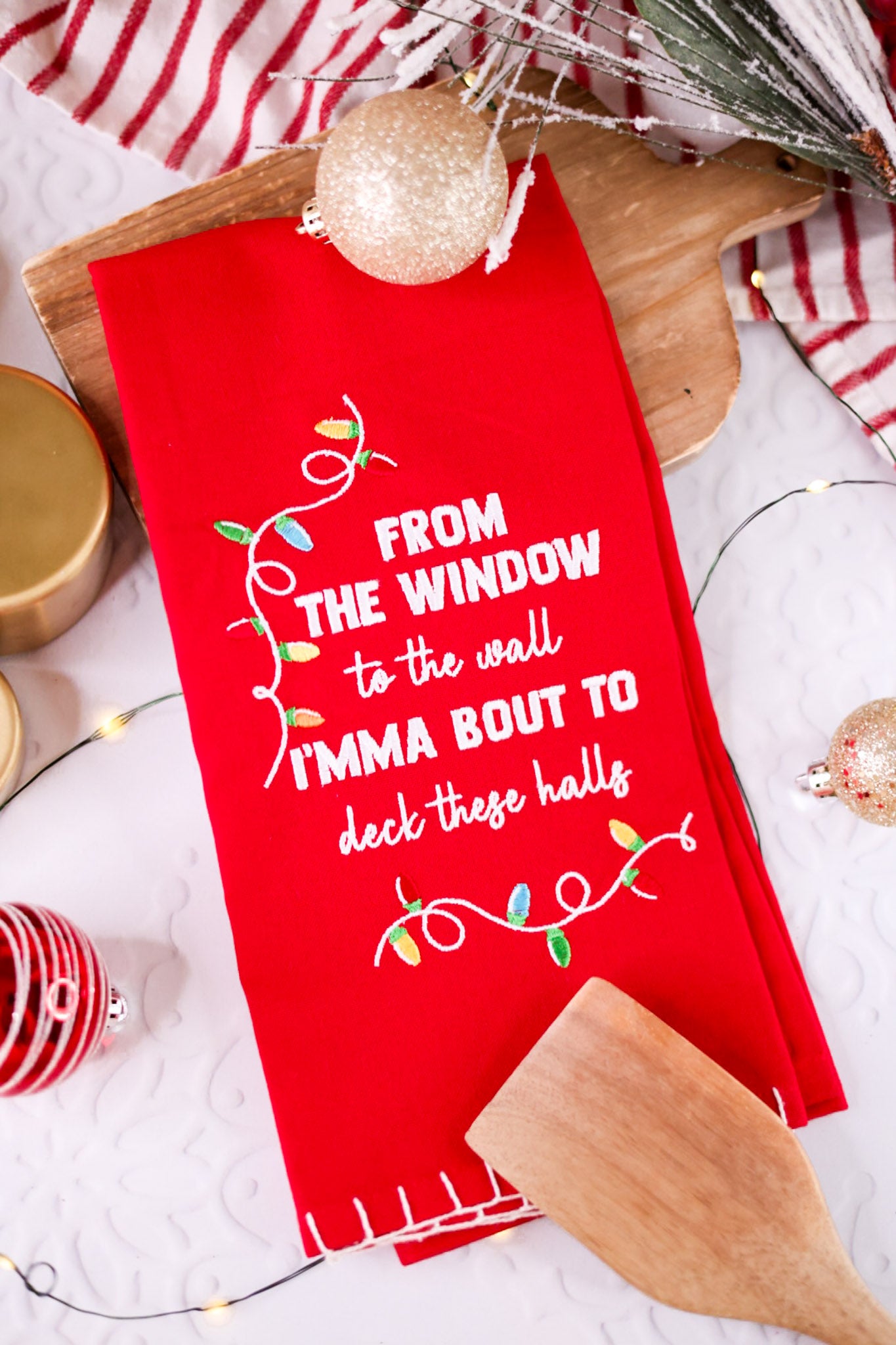 Deck These Halls Decorative Dishtowel