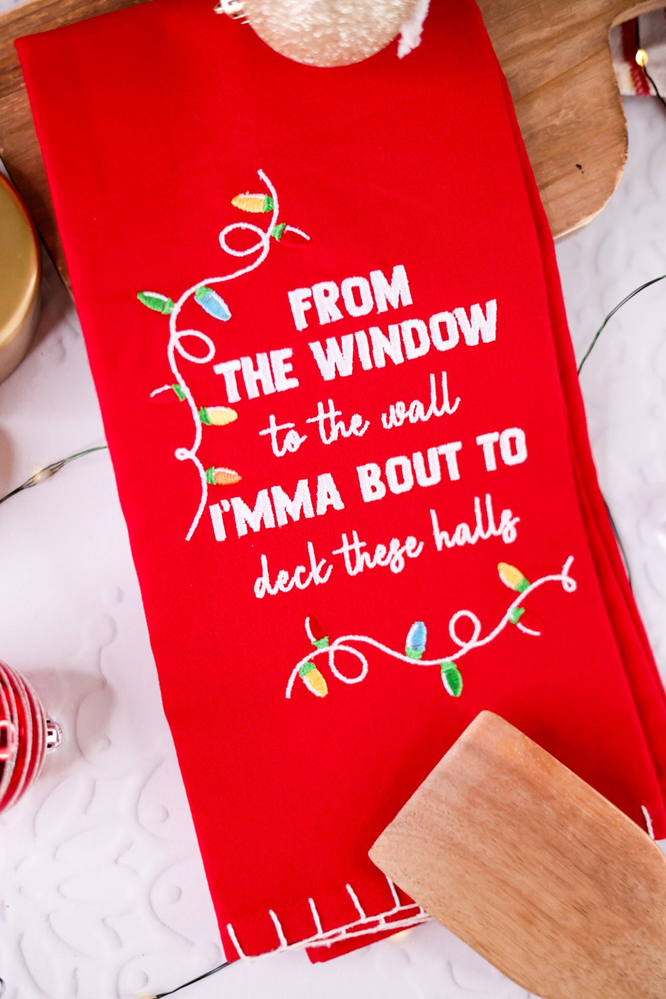 Deck These Halls Decorative Dishtowel