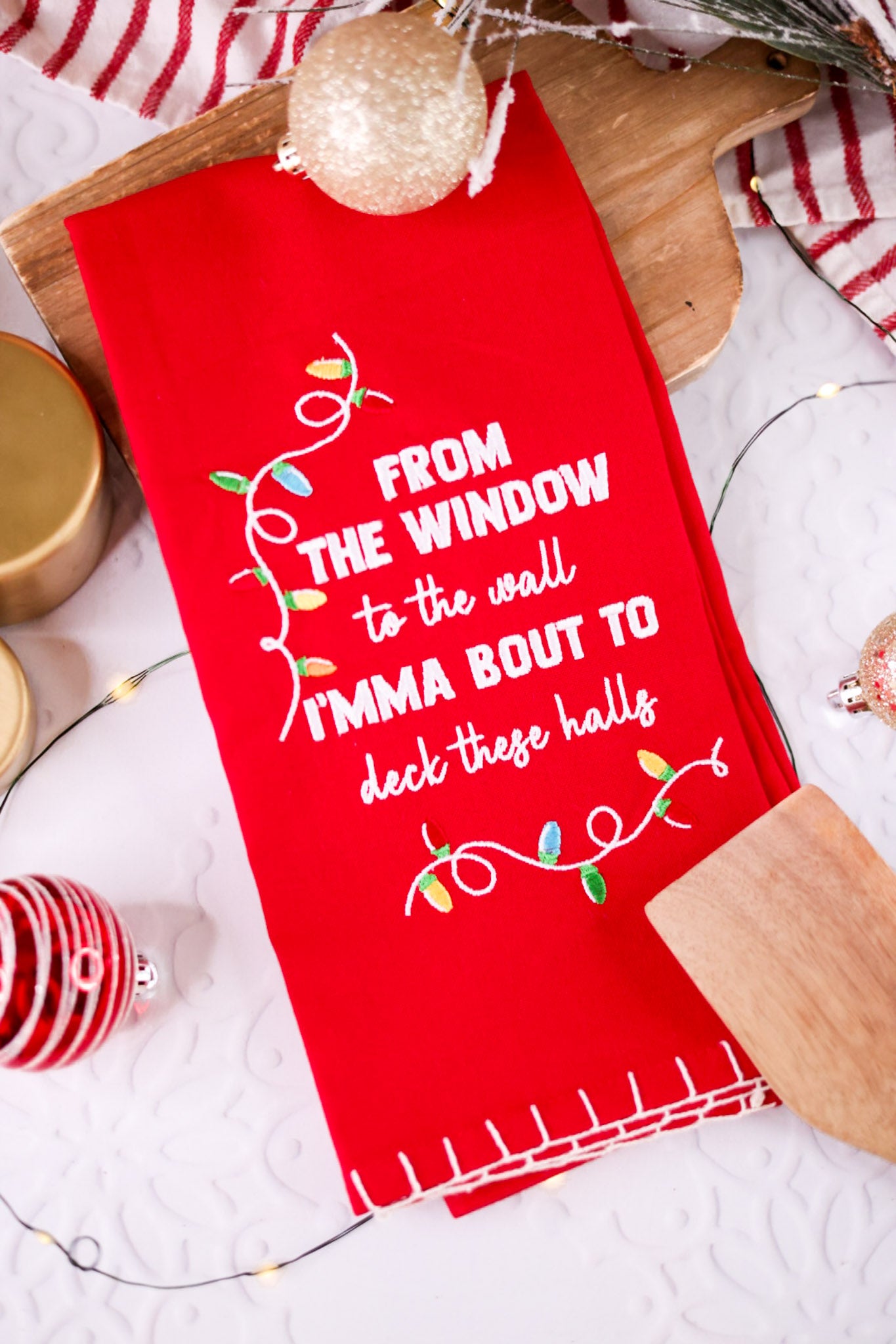 Deck These Halls Decorative Dishtowel