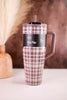 Brumate Pecan Plaid 40oz Era Flip Tumbler