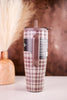 Brumate Pecan Plaid 40oz Era Flip Tumbler