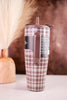 Brumate Pecan Plaid 40oz Era Flip Tumbler