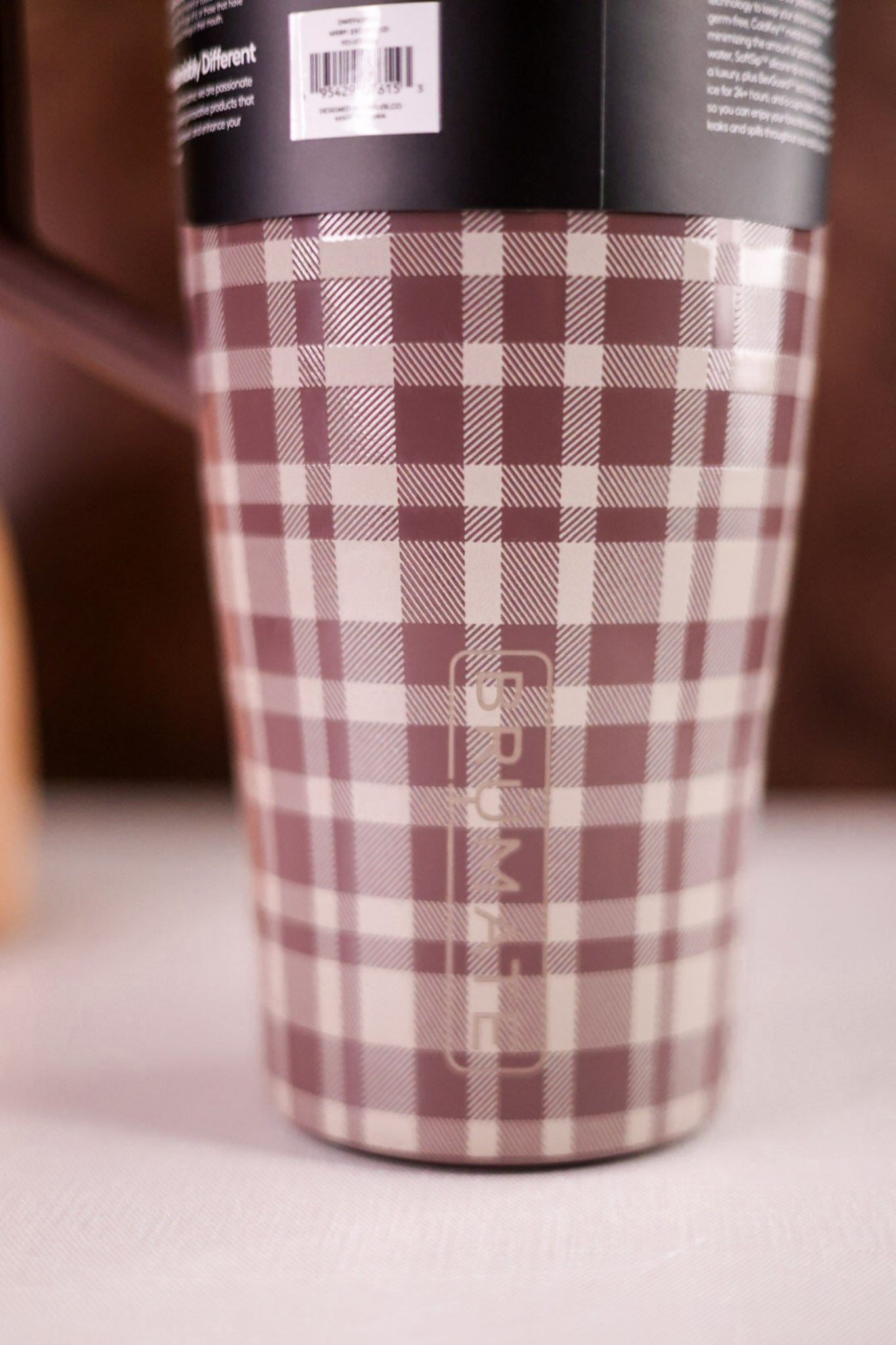 Brumate Pecan Plaid 40oz Era Flip Tumbler