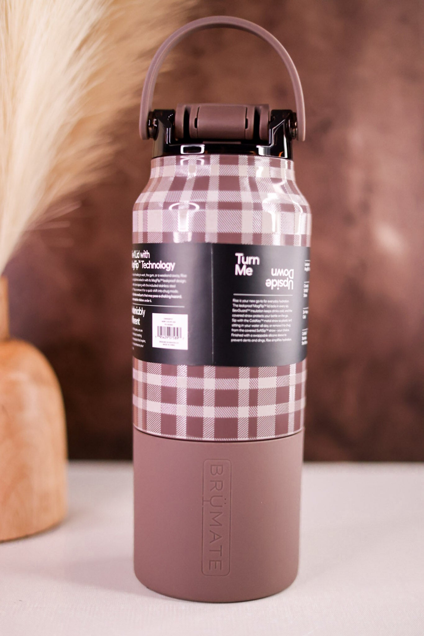 Brumate Pecan Plaid 35oz Rise Tumbler